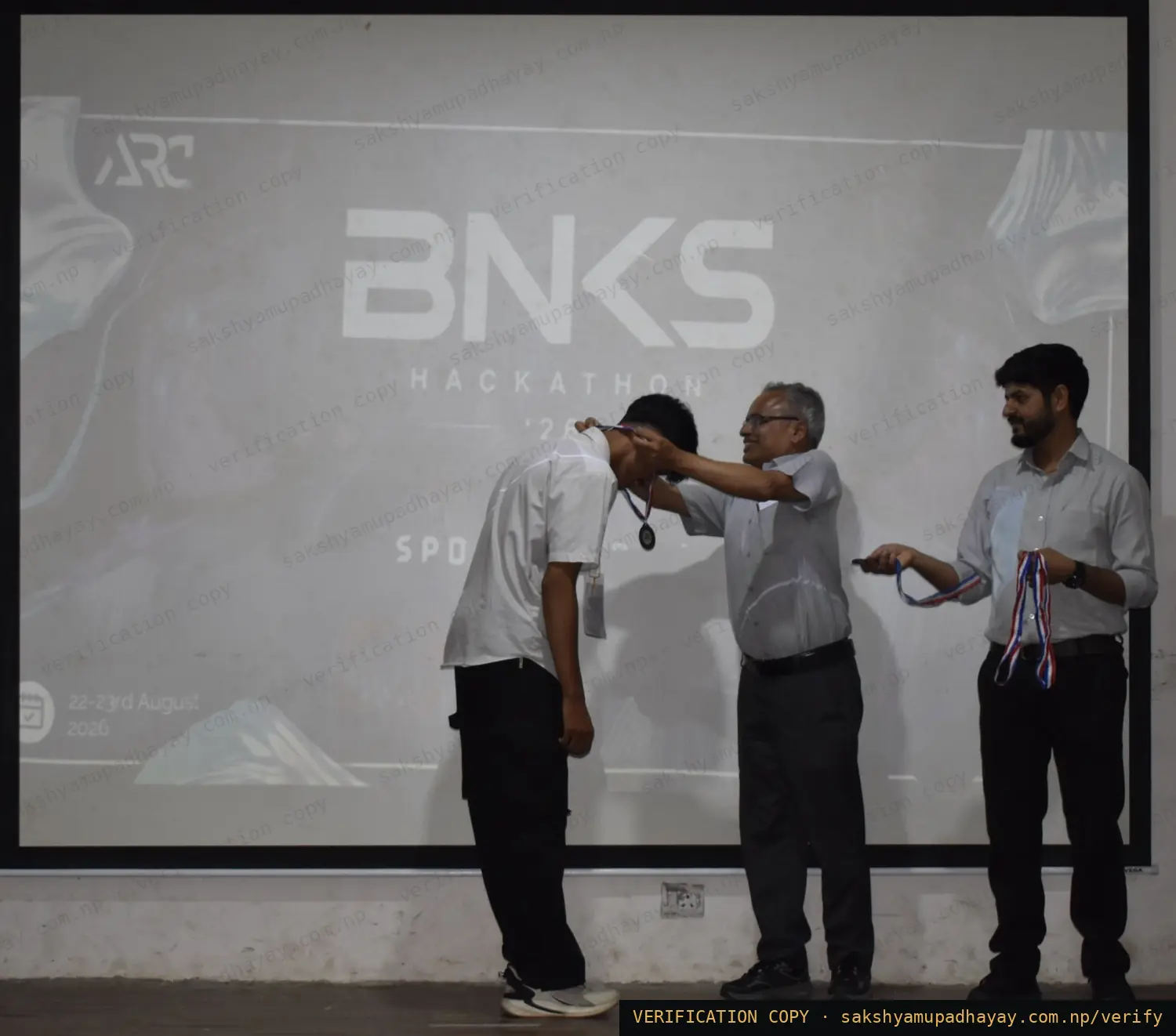 Medal ceremony — BNKS National Hackathon 2026 (BNKS Hackathon ’26)
